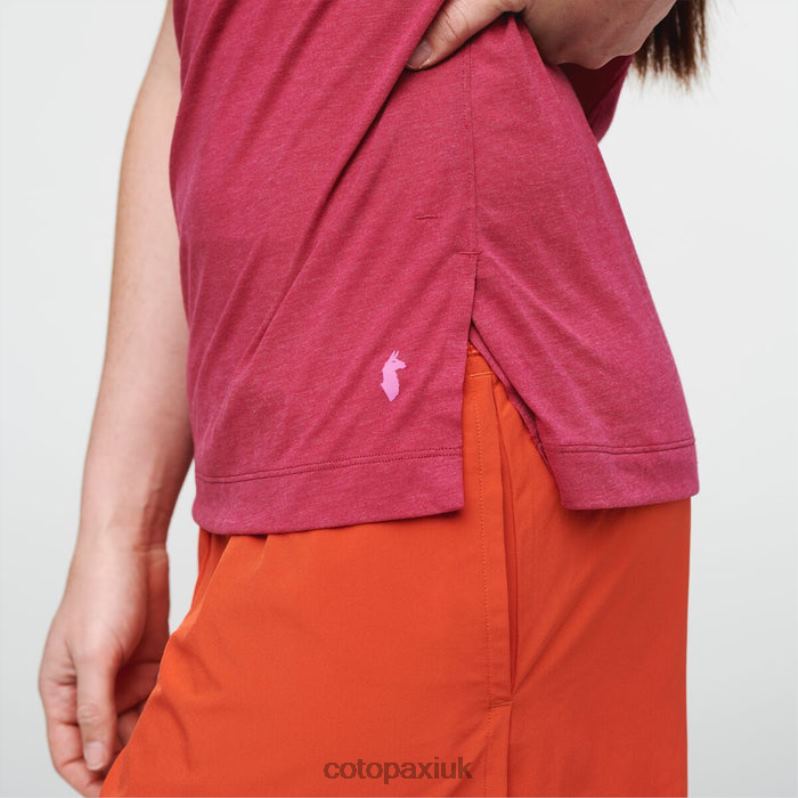 Cotopaxi UK - Raspberry Paseo Travel T-Shirt Women Brands Cotopaxi X4X0H204