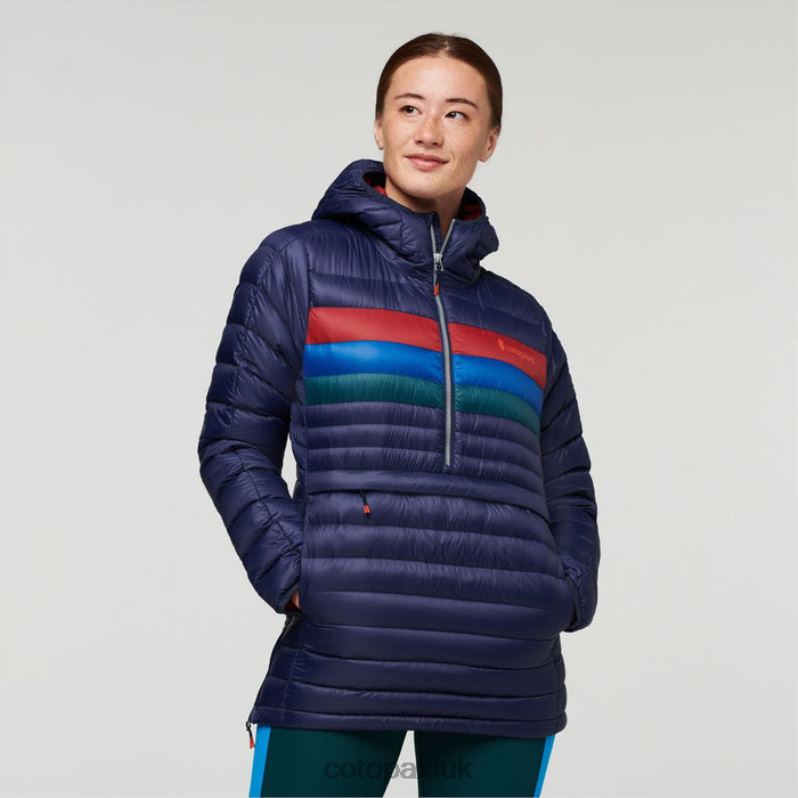 Cotopaxi UK - Maritime Stripes Best Fuego Down Hooded Pullover Women Cotopaxi X4X0H31