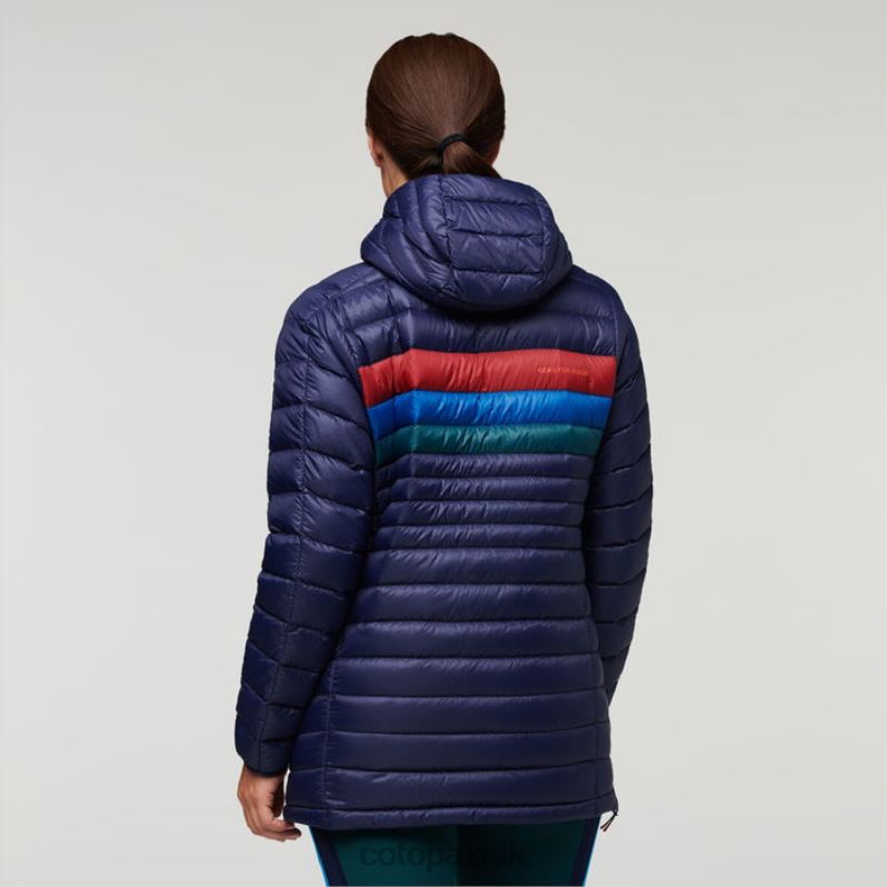 Cotopaxi UK - Maritime Stripes Best Fuego Down Hooded Pullover Women Cotopaxi X4X0H31