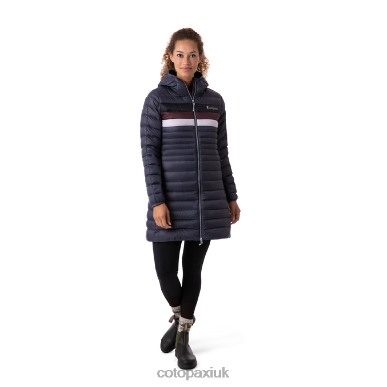 Cotopaxi UK - Original Graphite Stripes Fuego Down Parka Women Cotopaxi X4X0H18