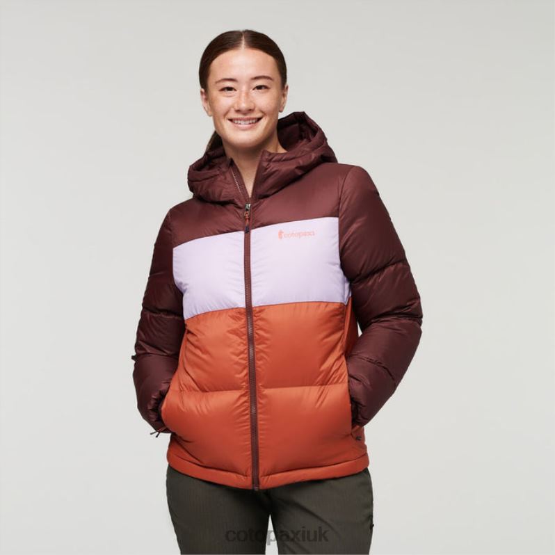 Cotopaxi UK - Origins Solazo Hooded Down Jacket Women Chestnut-Spice Cotopaxi X4X0H37