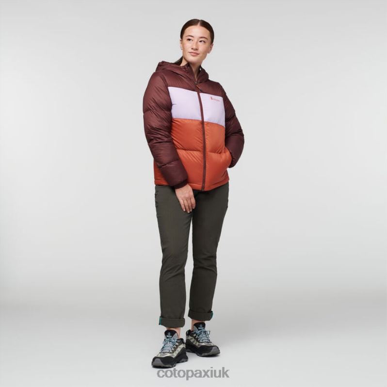 Cotopaxi UK - Origins Solazo Hooded Down Jacket Women Chestnut-Spice Cotopaxi X4X0H37