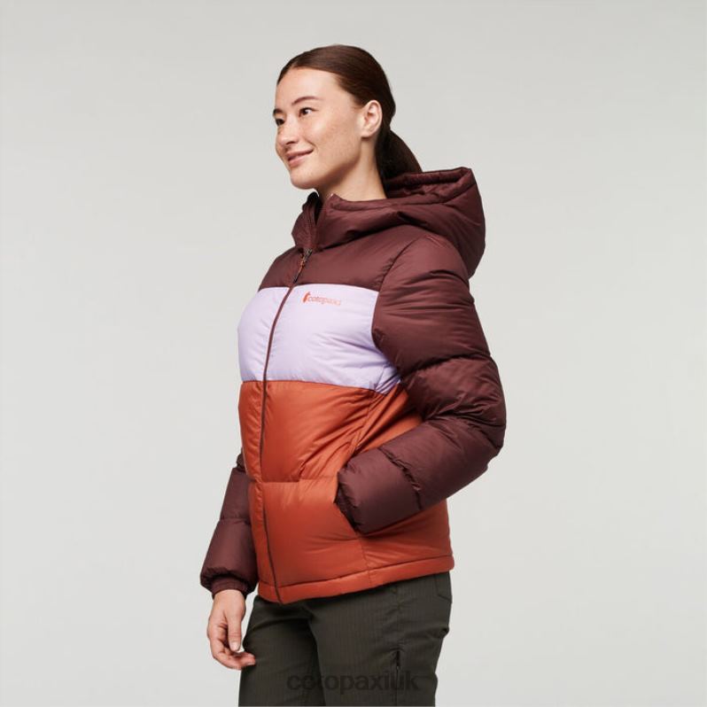 Cotopaxi UK - Origins Solazo Hooded Down Jacket Women Chestnut-Spice Cotopaxi X4X0H37