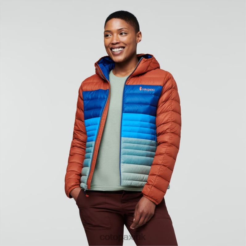 Cotopaxi UK - Spice-Pacific Collection Fuego Down Hooded Jacket Colorblock Women Cotopaxi X4X0H34