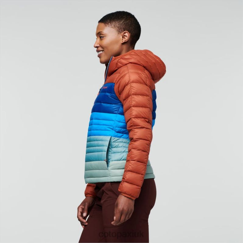 Cotopaxi UK - Spice-Pacific Collection Fuego Down Hooded Jacket Colorblock Women Cotopaxi X4X0H34