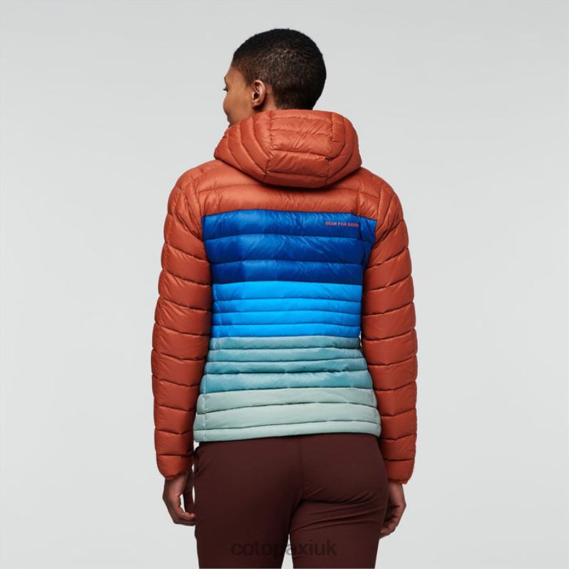 Cotopaxi UK - Spice-Pacific Collection Fuego Down Hooded Jacket Colorblock Women Cotopaxi X4X0H34