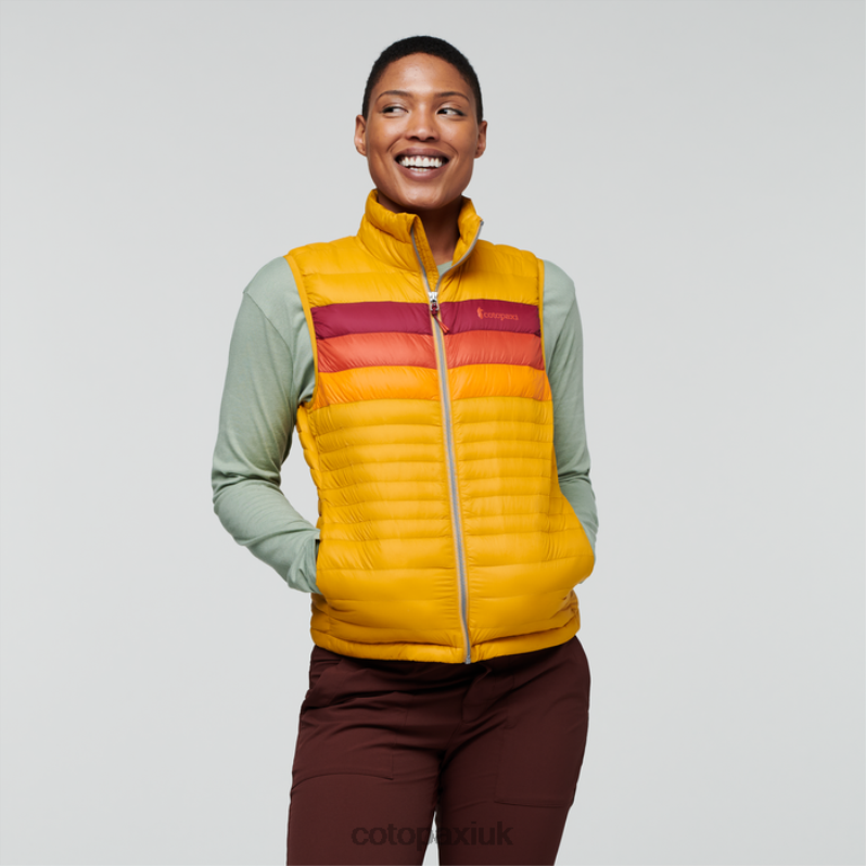 Cotopaxi UK - Collection Fuego Down Vest Women Amber Stripes Cotopaxi X4X0H133