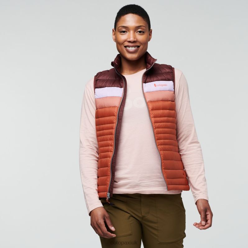 Cotopaxi UK - Fuego Down Vest Women Chestnut-Spice Collections Cotopaxi X4X0H717