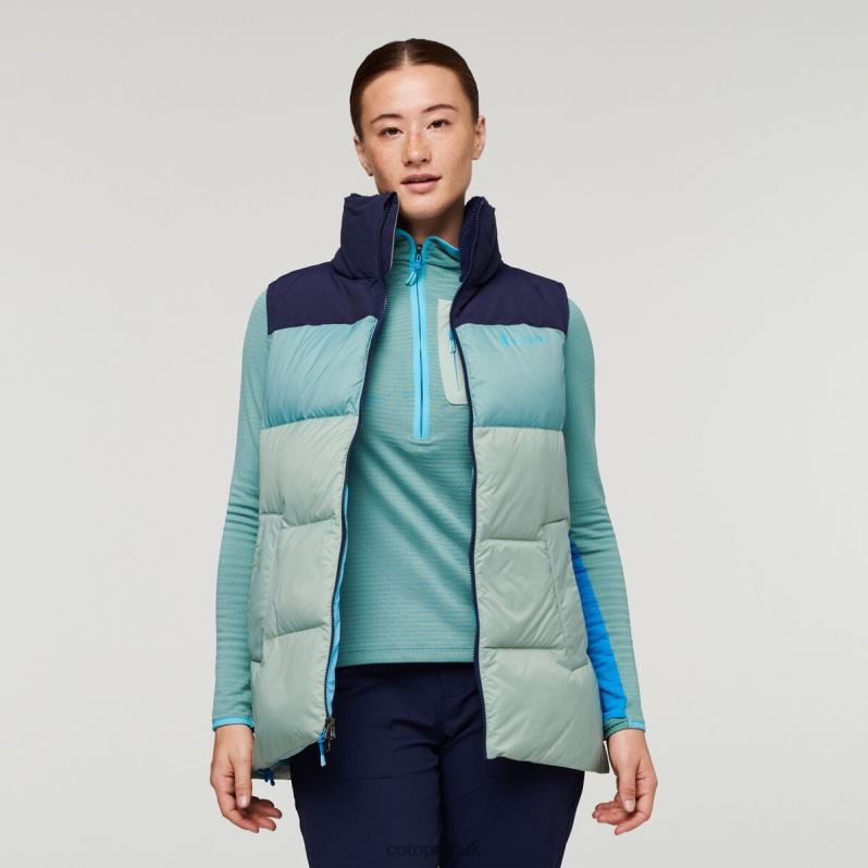 Cotopaxi UK - Hot Solazo Down Vest Women Maritime-Silver Cotopaxi X4X0H723