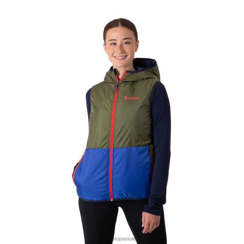 Cotopaxi UK - Olive Oil Teca Cálido Hooded Vest Women Original Cotopaxi X4X0H722